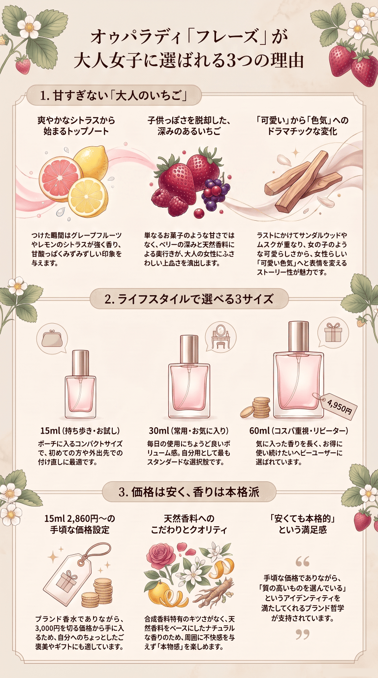 オゥパラディ フレーズ 口コミ