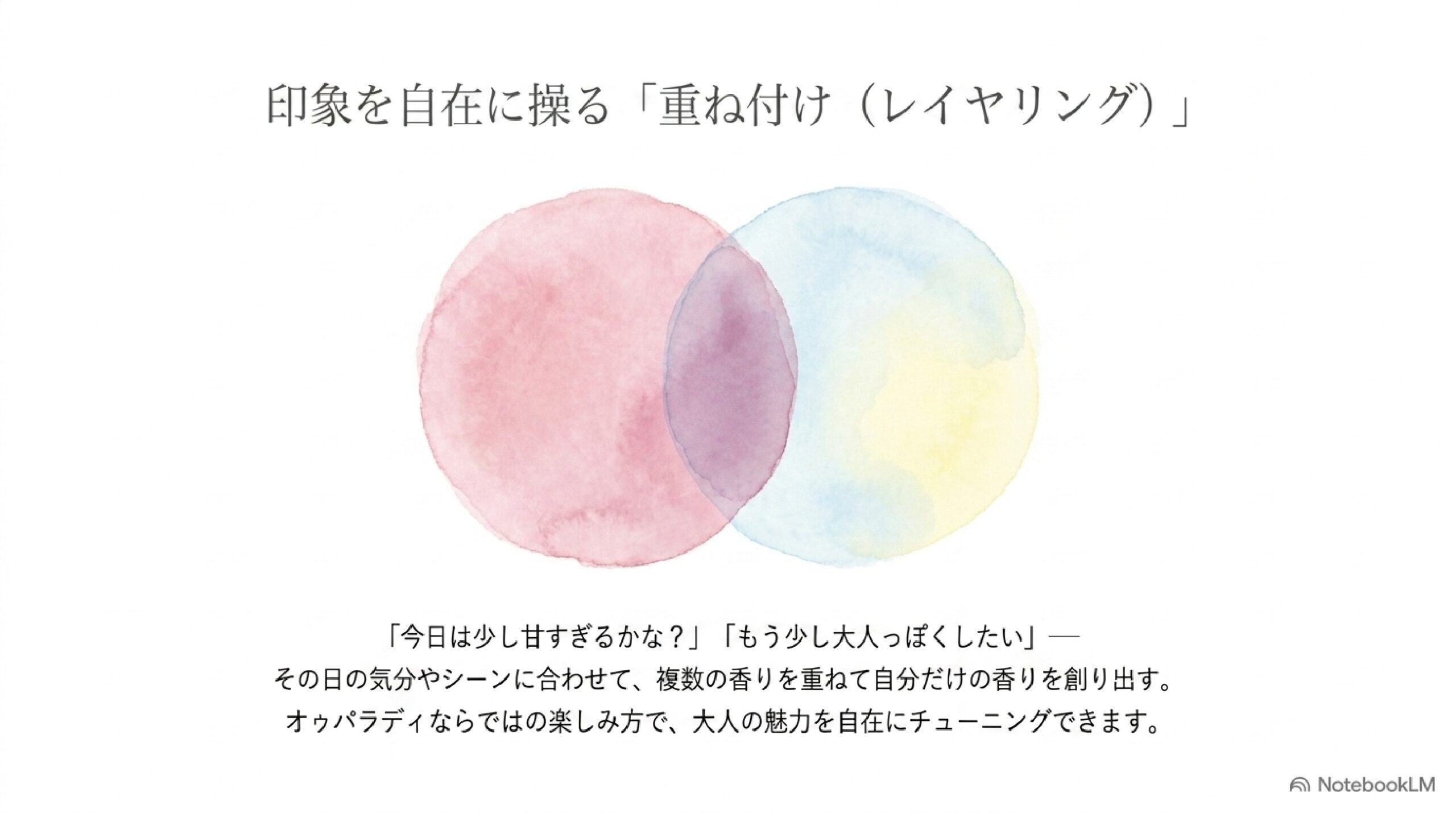 オゥパラディ フレーズ 重ね付け